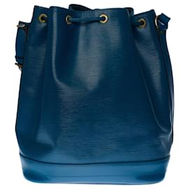 Louis Vuitton-L'Incontournable Louis Vuitton Grand Noé handbag in blue epi leather, hardware in gold metal-Blue