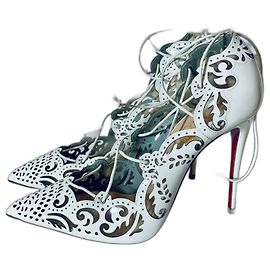 Christian Louboutin Impera 100 Spitze weiß Weiß
