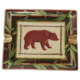 Hermès ashtray White Golden Green Light brown Dark brown Light green