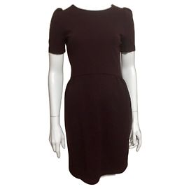 "Klein" wool blend dress by Sessun in burgundy Dark red Purple
