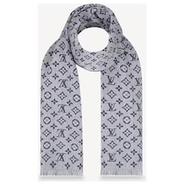 Louis Vuitton Men's Black & Gray 100% Wool Rain Damier Graphite  Scarf M76042