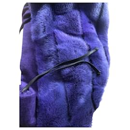 Fendi-Manta de visón y cachemira-Púrpura