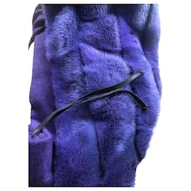Fendi-Jeté en vison et cachemire-Violet