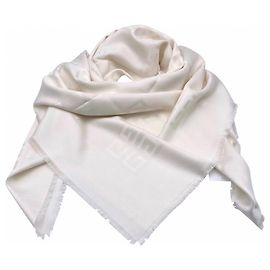 Châle monogramme blanc Givenchy Blanc