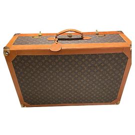 Mala Louis Vuitton em couro marrom claro Castanho claro