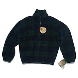 Woolrich Sweatshirt Jacket Green Tartan M Green