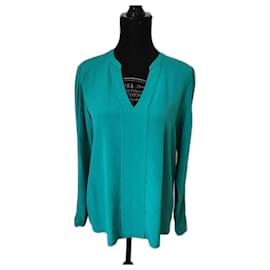 Diane Von Furstenberg-Silk blouse-Green,Turquoise