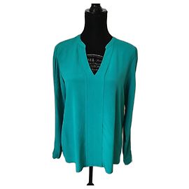 Diane Von Furstenberg Seidenbluse Grün Türkis