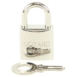 Goyard-Colgante para bolso Cadena con candado y llave plateados-Otro
