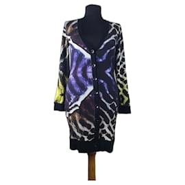 Marc Cain Lange Strickjacke Baumwolle Elastan S Mehrfarben