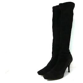 Fendi-[Used] FENDI Long Boots 36 1/2 Ladies Good Condition ■ Dark Brown Outsole Re-covered Suede-Dark brown
