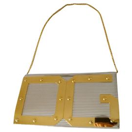 Dolce & Gabbana EMBREAGEM DOLCE e GABBANA EM COURO COM INSERTOS DE PITÃO Prata Turquesa Gold hardware