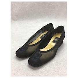 Fendi-[Used]  FENDI ◆ Mesh Pumps Old / 37 / BLK-Black