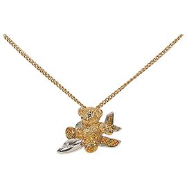 Colar com pingente Burberry Gold Bear on Plane Dourado