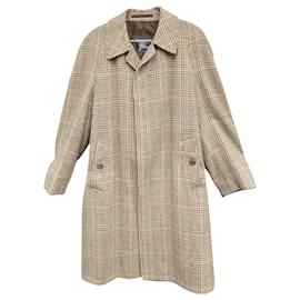 Burberry-Casaco de tweed masculino vintage da Burberry 48-Castanho claro