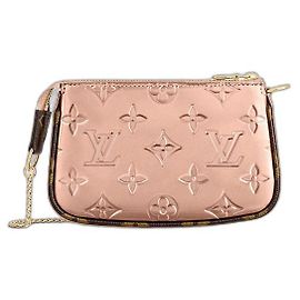 Louis Vuitton LV mini pochette vernis Rose