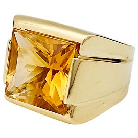 Bague Fred or jaune et citrine. Autre