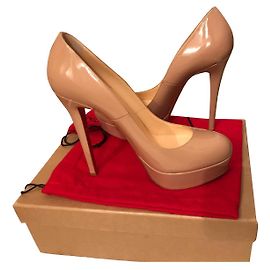 Escarpins Christian Louboutin Rose Beige Crème