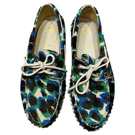 Christian Louboutin-Flats-Turquoise