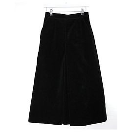 Saint Laurent Pre-Fall '16 Pantalón culottes de terciopelo Negro
