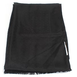 Salvatore Ferragamo Ferragamo Gancini Schal aus schwarzer Seide Schwarz