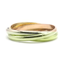 Cartier-cartier 18k Taille de bague tricolore Trinity 53-Multicolore