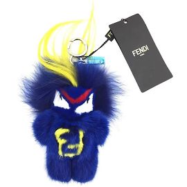 Charm de muñeca de piel de monstruo azul Peekaboo de Fendi Multicolor