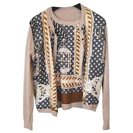 Hermès-NUEVO conjunto de Hermes (Cárdigan y suéter)-Multicolor