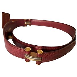 Cartier Cintos Bordeaux Hardware prateado Gold hardware
