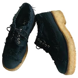 Chanel Stringate Oxford Blu navy