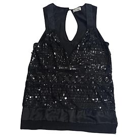 Top Noir à Paillettes Croisé Pinko Noir
