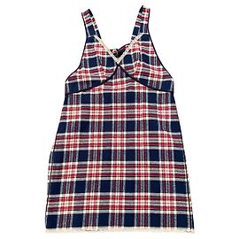 R13 Sovravestito in cotone a quadretti blu rosso ecru Rosso Blu Crudo