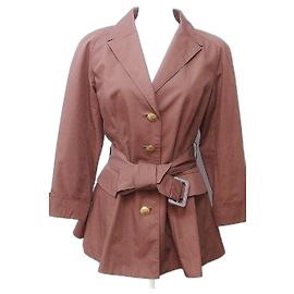 [Used] Junko Shimada Jacket-style design half coat 9 Brown Brown
