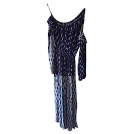 Robe Sandro bleue en viscose Bleu