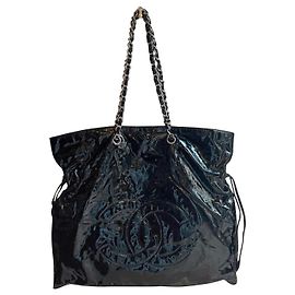 Chanel Tote Bag Schwarz Lackleder Schwarz