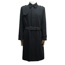 Hermès HERMES COAT TRENCH SIZE 50 M IN BLACK COTTON BLACK COTTON COAT Black