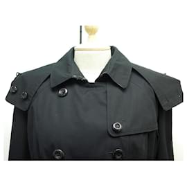 Burberry-NEW BURBERRY TRENCH COAT WITH T-SHIRT LINING40 M BLACK NEW COAT COTTON-Black