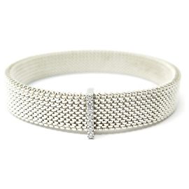 BRACCIALE MAUBOUSSIN MOI NON PLUS T 16 CM ACCIAIO BIANCO E ORO GRIGIO DIAMANTI Argento