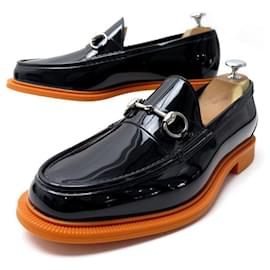 Gucci-NEW GUCCI BAXTON LOAFERS 8 42 BLACK RUBBER NEW SHOES BOX-Black