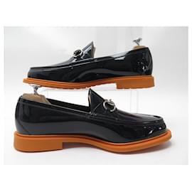 Gucci-NEW GUCCI BAXTON LOAFERS 8 42 BLACK RUBBER NEW SHOES BOX-Black