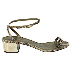 Lanvin Snakeskin Embossed Sandals Multiple colors