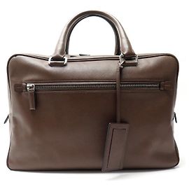 NEUF SAC DE VOYAGE PRADA BORSA DA VIAGGIO VA0835 CUIR SAFFIANO CACAO BAG Marron