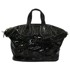 Givenchy Black Patent Leather Small Nightingale Bag Black