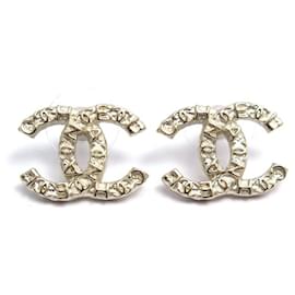 Chanel-NEW CHANEL CC LOGO EARRINGS IN GOLD METAL NEW GOLDEN EARRINGS-Golden