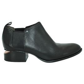 Alexander Wang Kori Low Heel Black Leather Boots Black