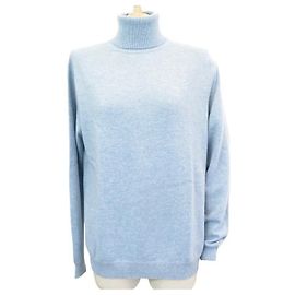 NEUER ROLLHALS-PULLOVER VON ERIC BOMPARD 48 M IN KASCHMIRBLAUER KASCHMIRSWEATER Blau