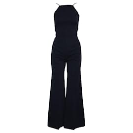 Reformation-Navy Blue Jumpsuit with open back-Blue,Navy blue