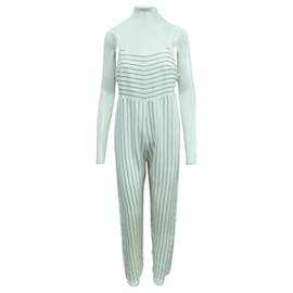 Reformation-Oversized Striped Jumpsuit-White