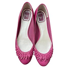 Dior sapatilhas New Lock couro cor framboesa Rosa