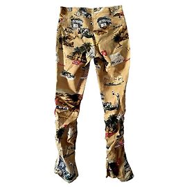 Marc Cain Paris Dakkar Jeans sz 38 Multicolore Beige
